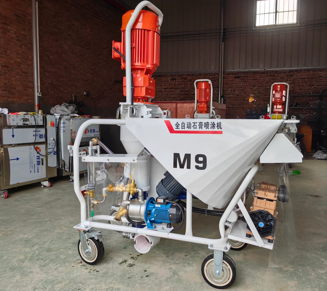 Automatic 220V/380V Portable Gypsum Plaster Station Mortar Spraying Machine 1-Year Warranty