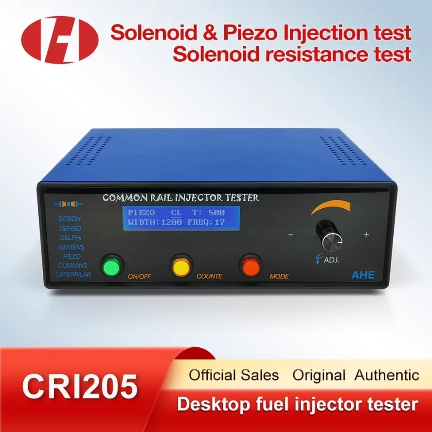 CRI205 d-iesel electromagnetic piezoelectric common rail injector tester with AHE dynamic stroke and solenoid valve counting