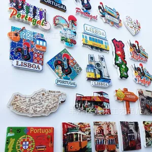 مغناطيس ثلاجة رمز المناظر الطبيعية في البرتغال ، مغناطيس ثلاجة للهدايا التذكارية للسياحة ، البرتغال ، لشبونة ,,, الترام ، الديك ، ديكور المنزل أعلى 6 مبيعات الديك البرتغالي للوقت - رقم 6