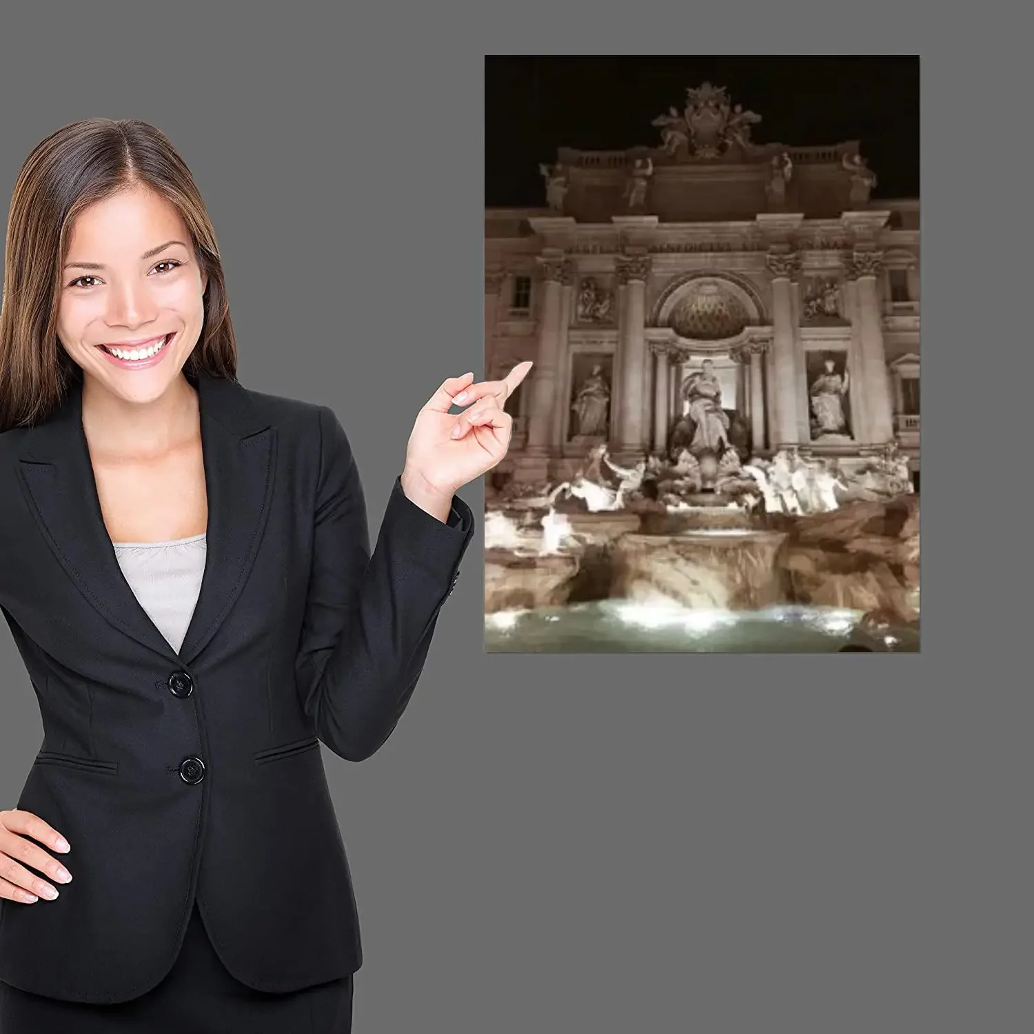 trevi fountain Poster Prints Wall Art Canvas Painting Poster For Modern Family Living Room Home Decor