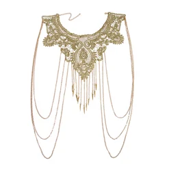 Chain Body Necklace Multi Layer Lace Tassel Belly Exaggerated Bady Jewellery Crystal Waist Metal Bohemian Skirts Elegant Layered