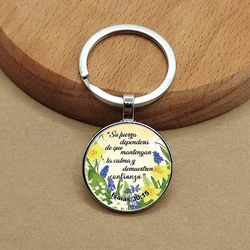 Spanish famous saying keychain