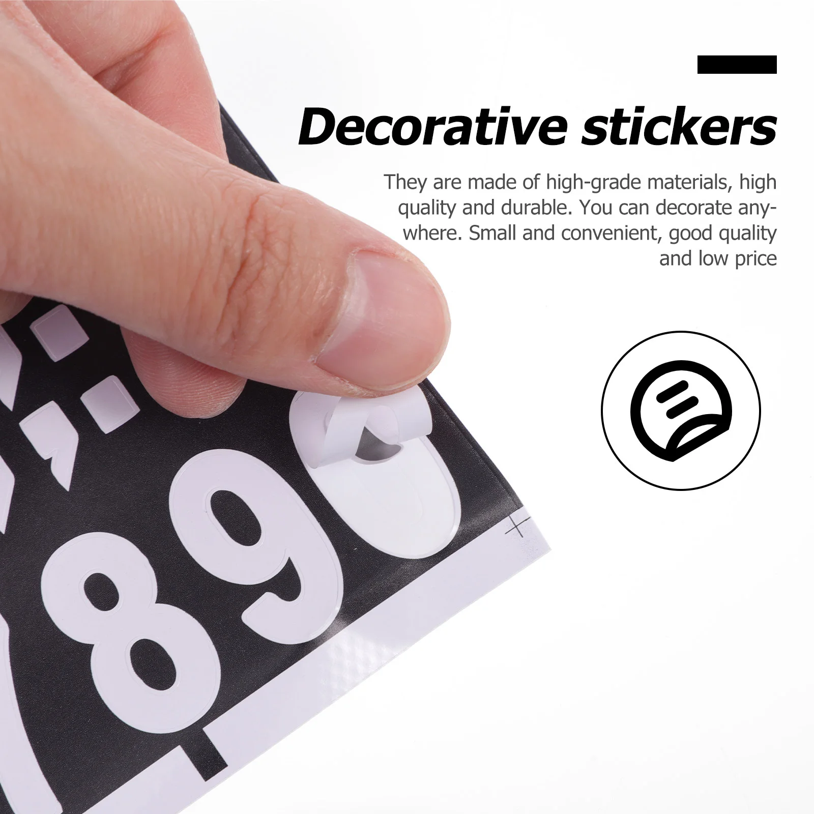 

4Pcs Number Label Stickers Durable Alphanumeric Creative DIY Diary Photo Album Decals Alphanumeric Stickers DIY Art Crafts