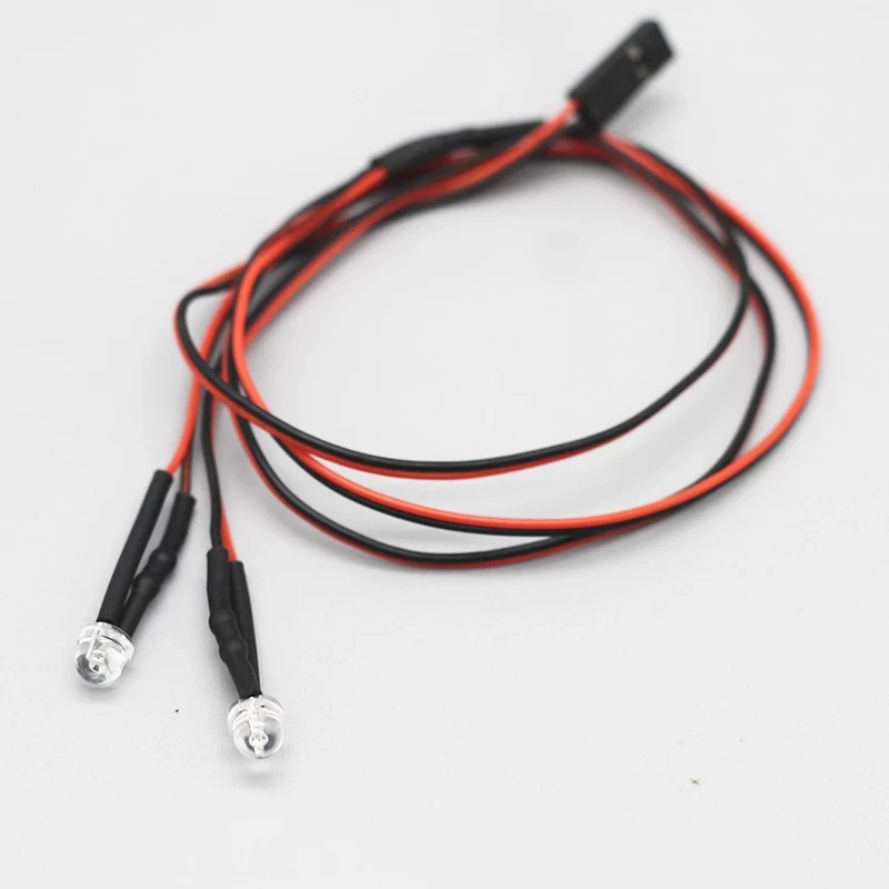 5mm Red White Yellow Green LED Light Spotlight Headlights for Axial SCX10 II 90046 1/10 RC Car Truck Accessories