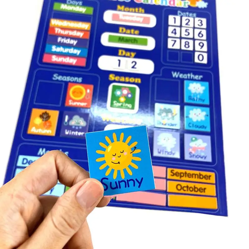 Kids Calendar Learning Magnetic Kids Learning Calendar Magnetic Calendar For Kids Learning Move The Magnet Every Day To Show The