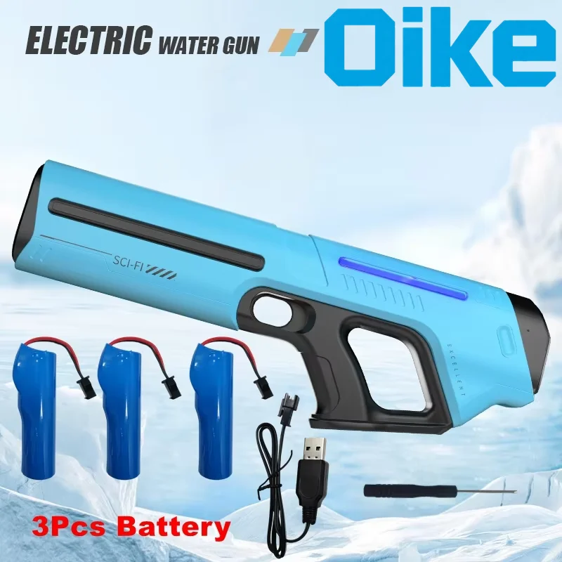 Elektrisch waterpistool speelgoed voor kinderen, volwassenen, automatische zuigwaterblaster, zomer buiten speelgoed, strand, zwembad, tuin spel