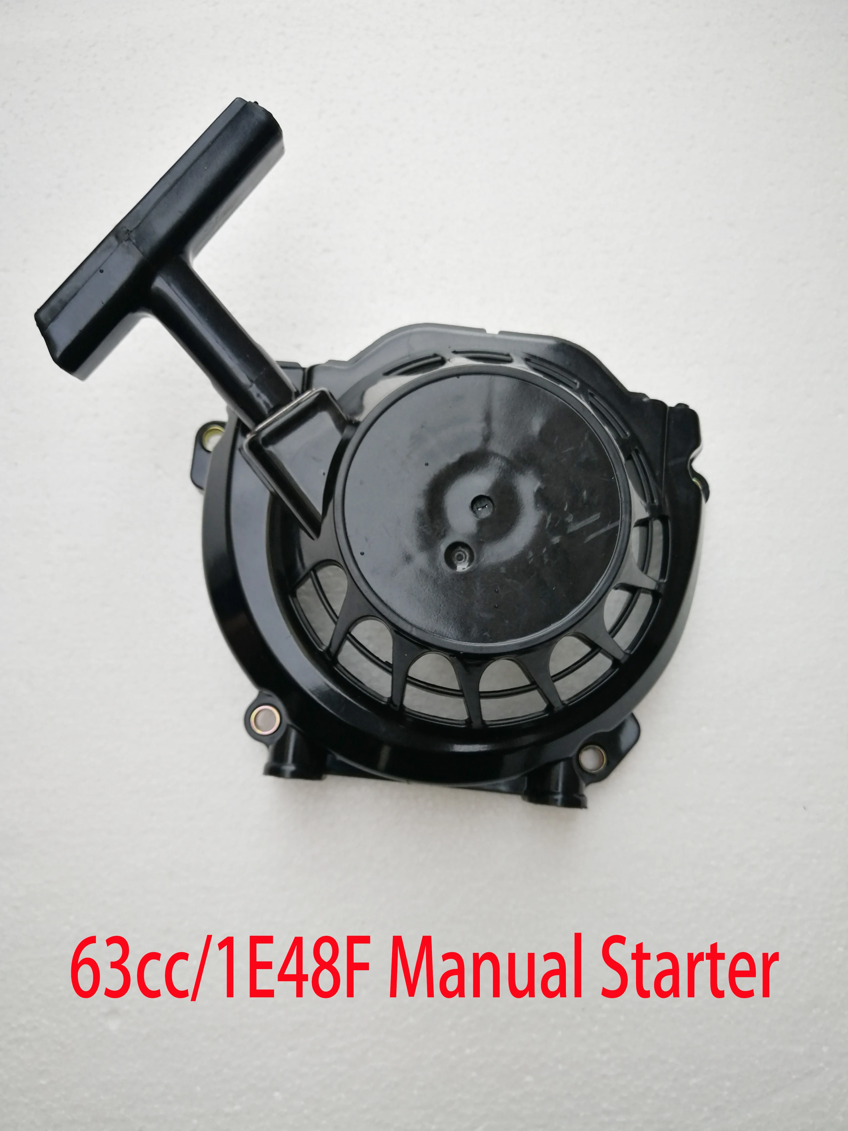 Black Manual Puller Recoil Starter For 2T 1E48F 48F 63CC 6300 2 Stroke Engine Motor Earth Auger Drill Blower Sprayer Durable