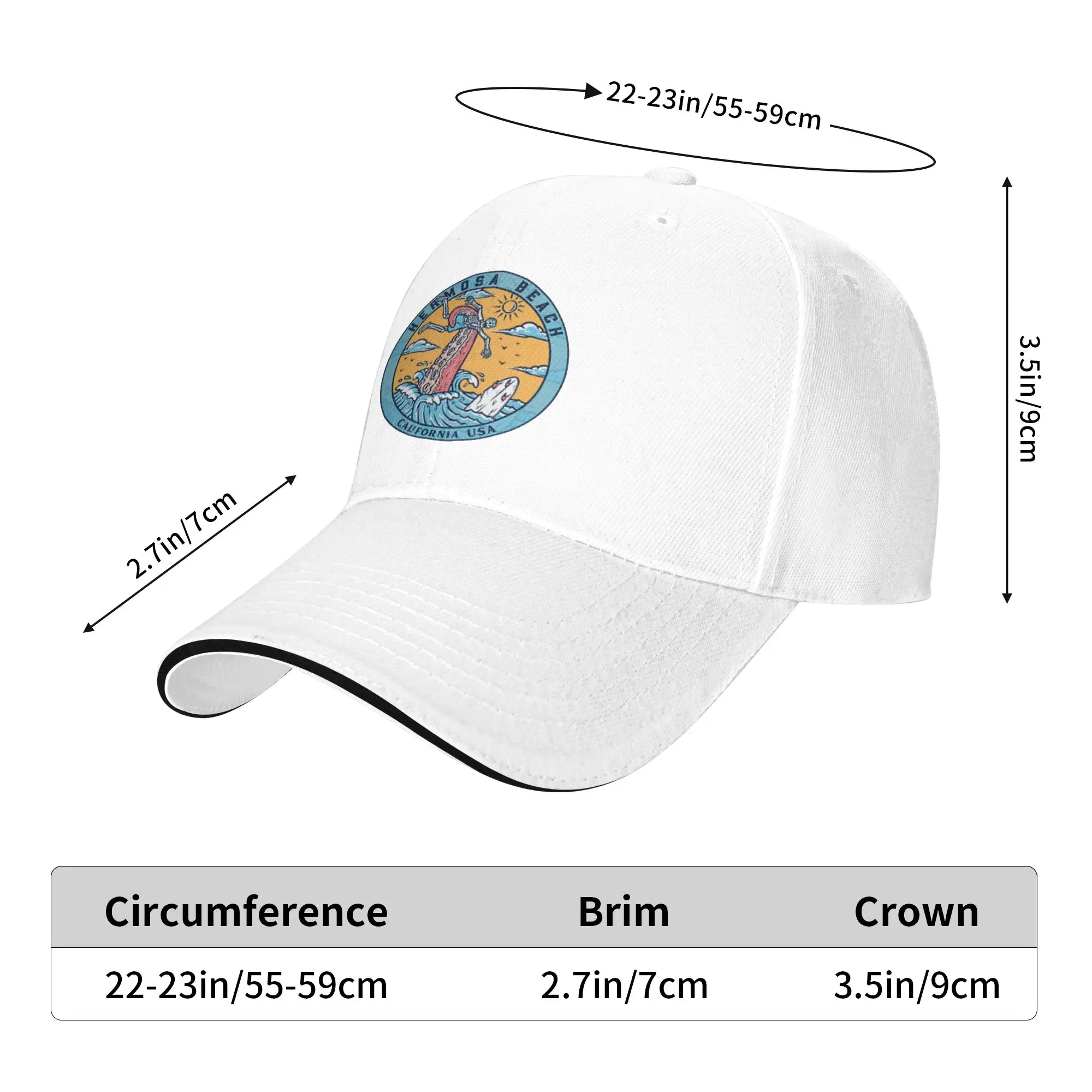 Hermosa Beach Skeleton Tentacle Gift For Children Men Women A Baseball Cap Hat