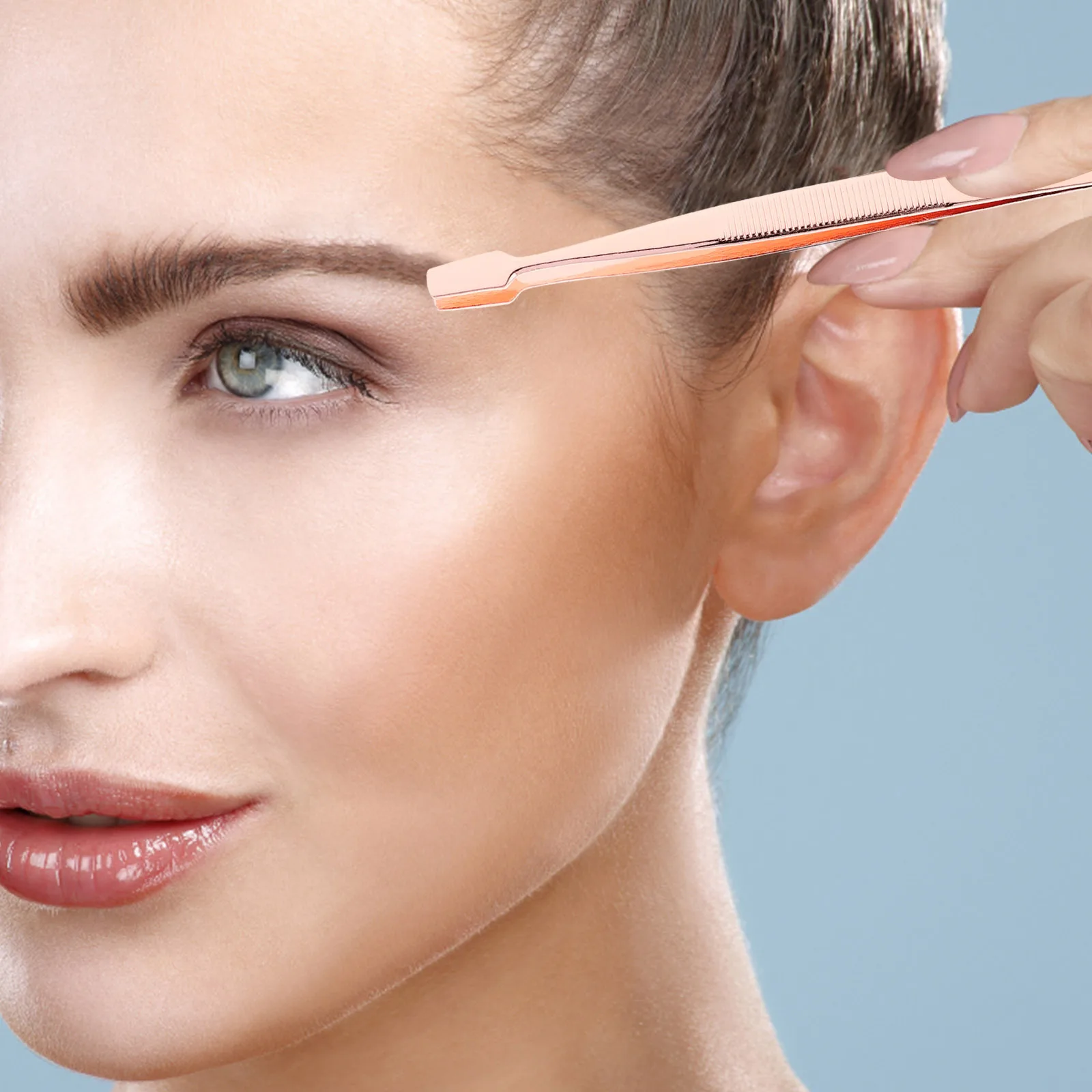 4-teilige Stempelpinzette aus Edelstahl, Präzisions-Wimpernverlängerungs-Wimpernapplikator, multifunktionales Design, einfach zu bedienen