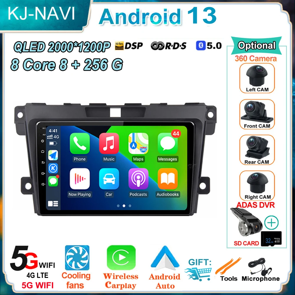 

Android 13 for MAZDA CX-7 CX7 CX 7 Car 2007 - 2015 GPS Navigation Radio Multimedia Player DSP QLED Monitors IPS Screen