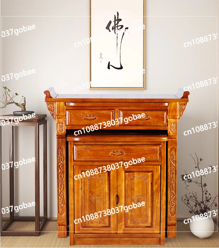 CX Household Small Apartment Altar Buddha Shrine Living Room Avalokitesvara Buddha Cabinet New Chinese Style Altar