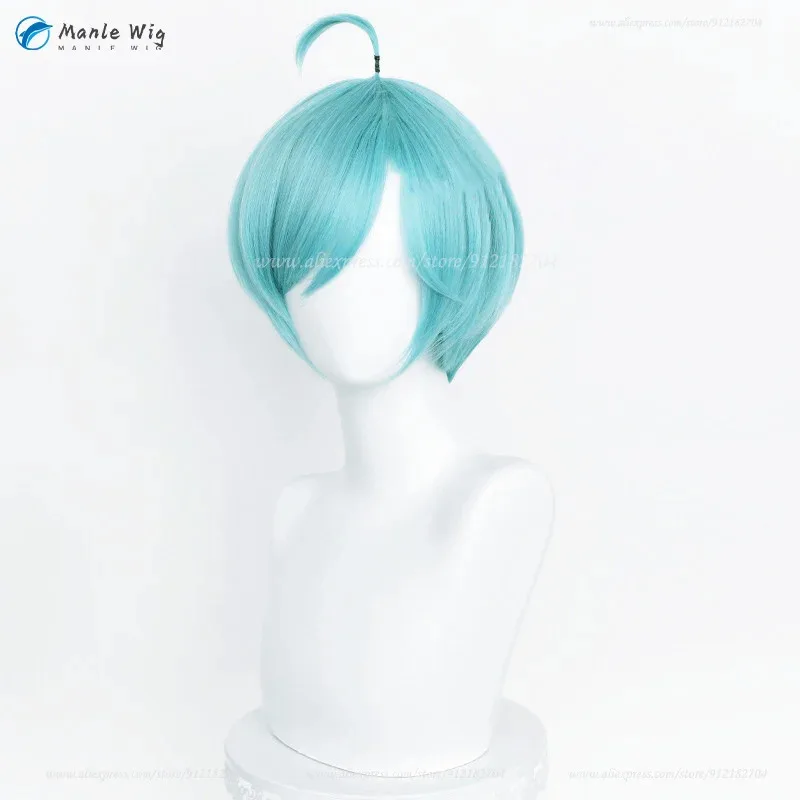 2025 เกม อีเอส คอสเพลย์ 30 ซม. วิกผมอนิเมะสีฟ้า ชินไค คานาตะ วิกผมสังเคราะห์ทนความร้อน + หมวกคลุมวิก