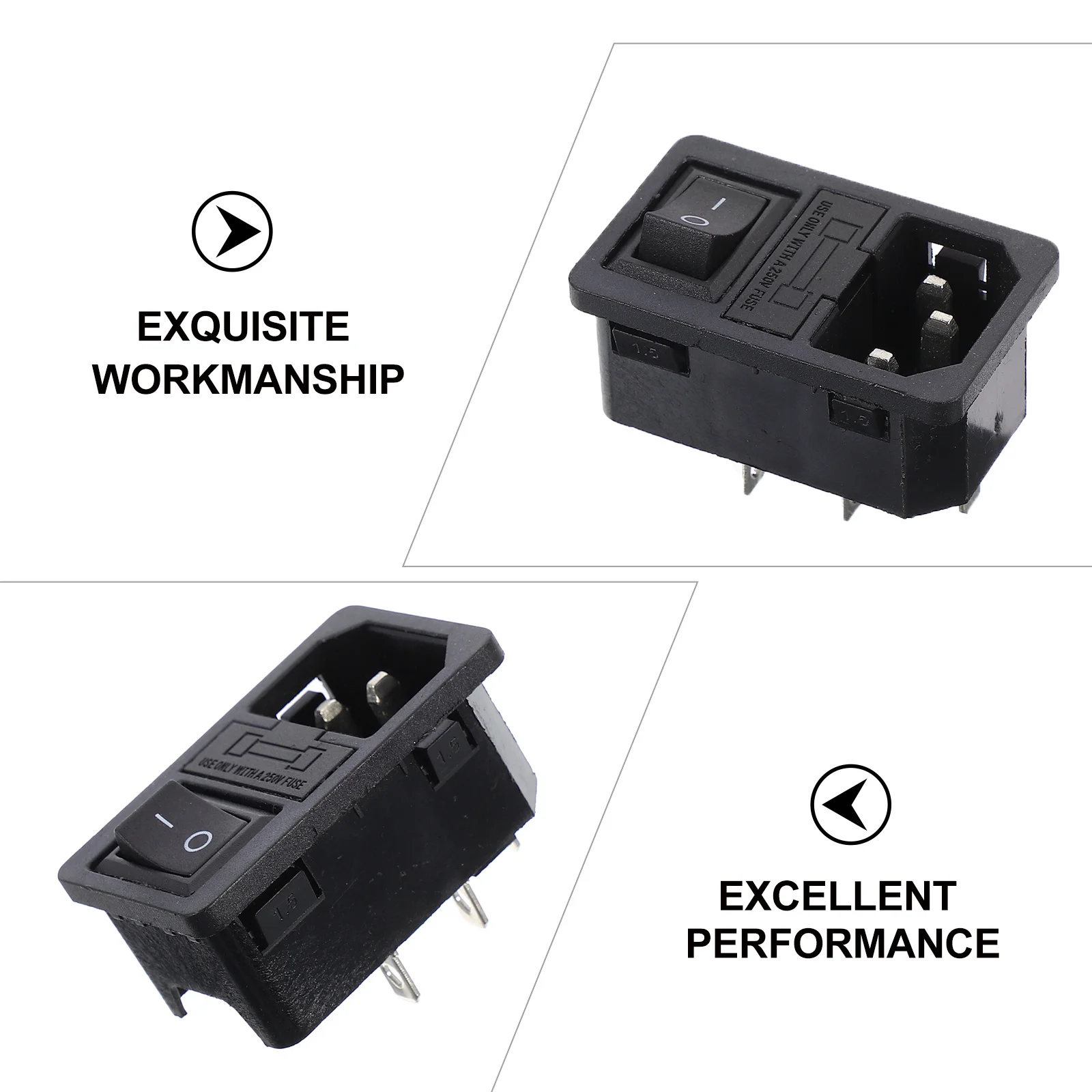 

2Pcs Plug Sockets Professional Durable Inlet Module Connectors Easy Installation for Vehicle Power Supply Lighting