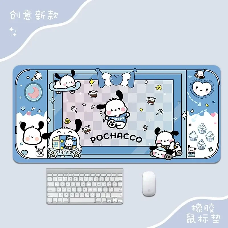 Cartoon Sanrio HelloKitty Kuromi Lotso Around Cute Mouse Pad Large Student Office Thick Wear-Resistant Computer Game Desk Mat