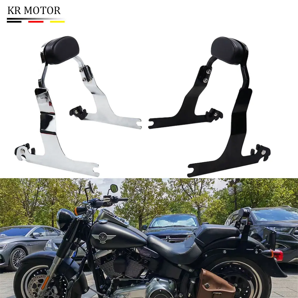 Motorcycle Passenger Backrest Detachables Sissy Bar Pad For Harley Softail Custom Springer FXST FXSTC FXSTB Fat Boy FLST 2016UP