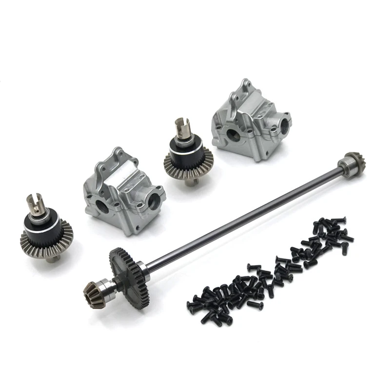 Metal Gears Main Driving Set Upgrade Metal Gears Diff Assembly Gearbox Differential For Wltoys 144010 144001 144002 Parts