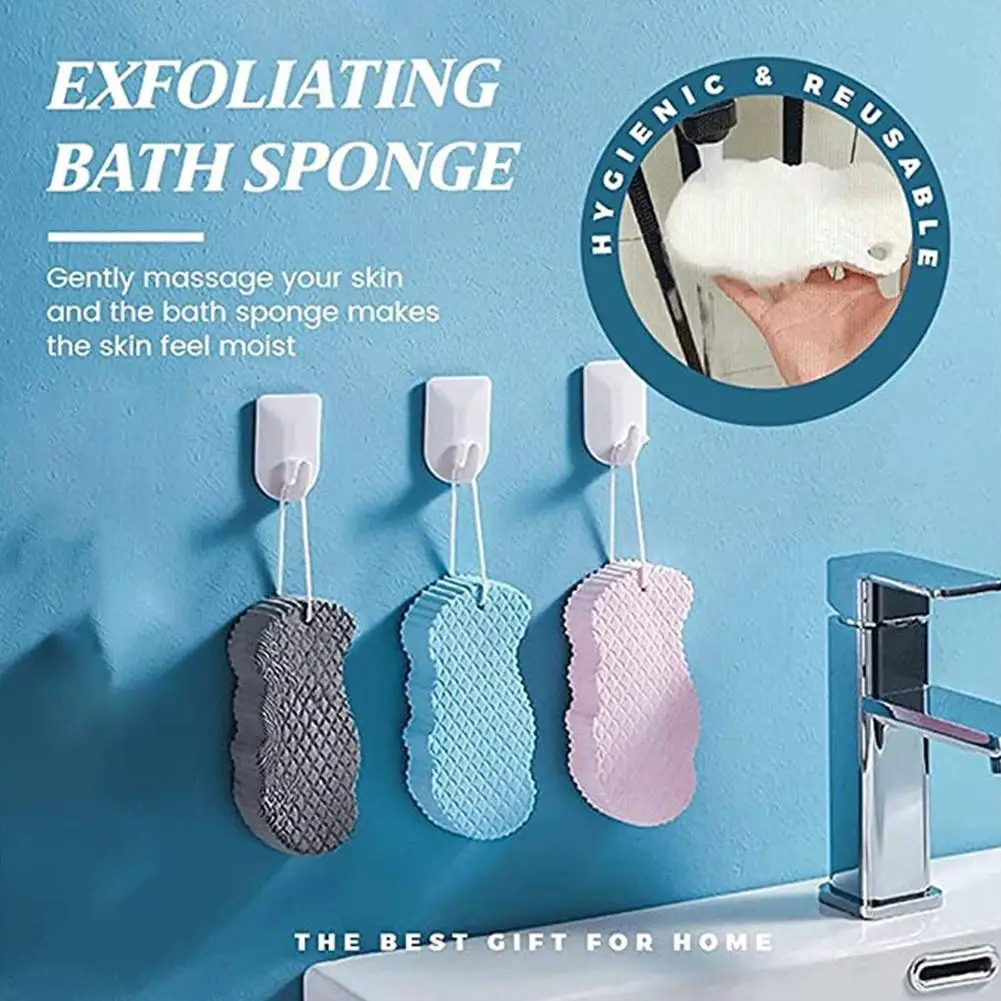 New Exfoliante Sponge Body Scrubber Bath Exfoliating Sponge Sponge Brush Remover Skin Dead Body Skin Cleaner Shower Scrub F1B7