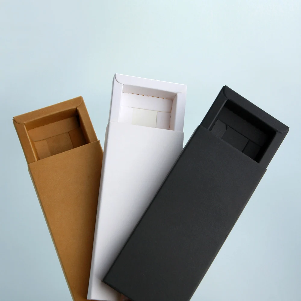 Leere Verpackungsboxen aus Kraftpapier, weiße und schwarze Boxen, geeignet für 14*74mm 14*114mm 3er-Pack Parfümflaschen, ohne Flasche – Detail 8