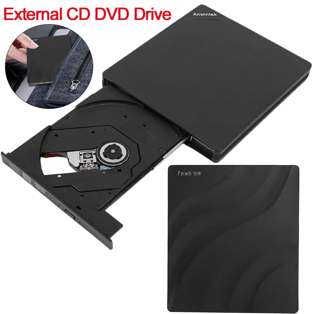 USB 3.0 Type-C External DVD RW CD Writer Drive Burner Reader Player Optical Drives CD-ROM DVD-ROM Disk Drive for Laptop PC