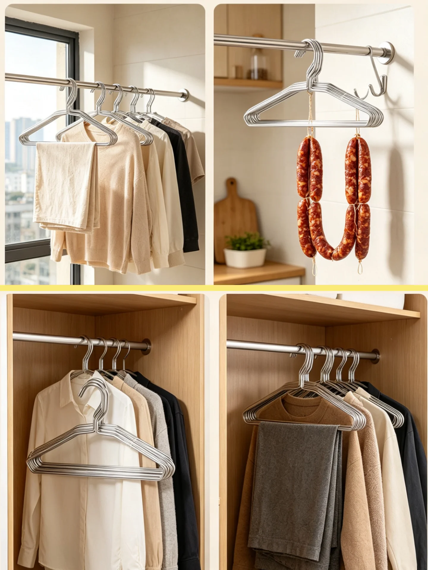 

Stainless Steel Clothesline Rack Home Use Hospital Lead Coat Drying Sausage And Bacon Hanging Clothes Rack And Thick