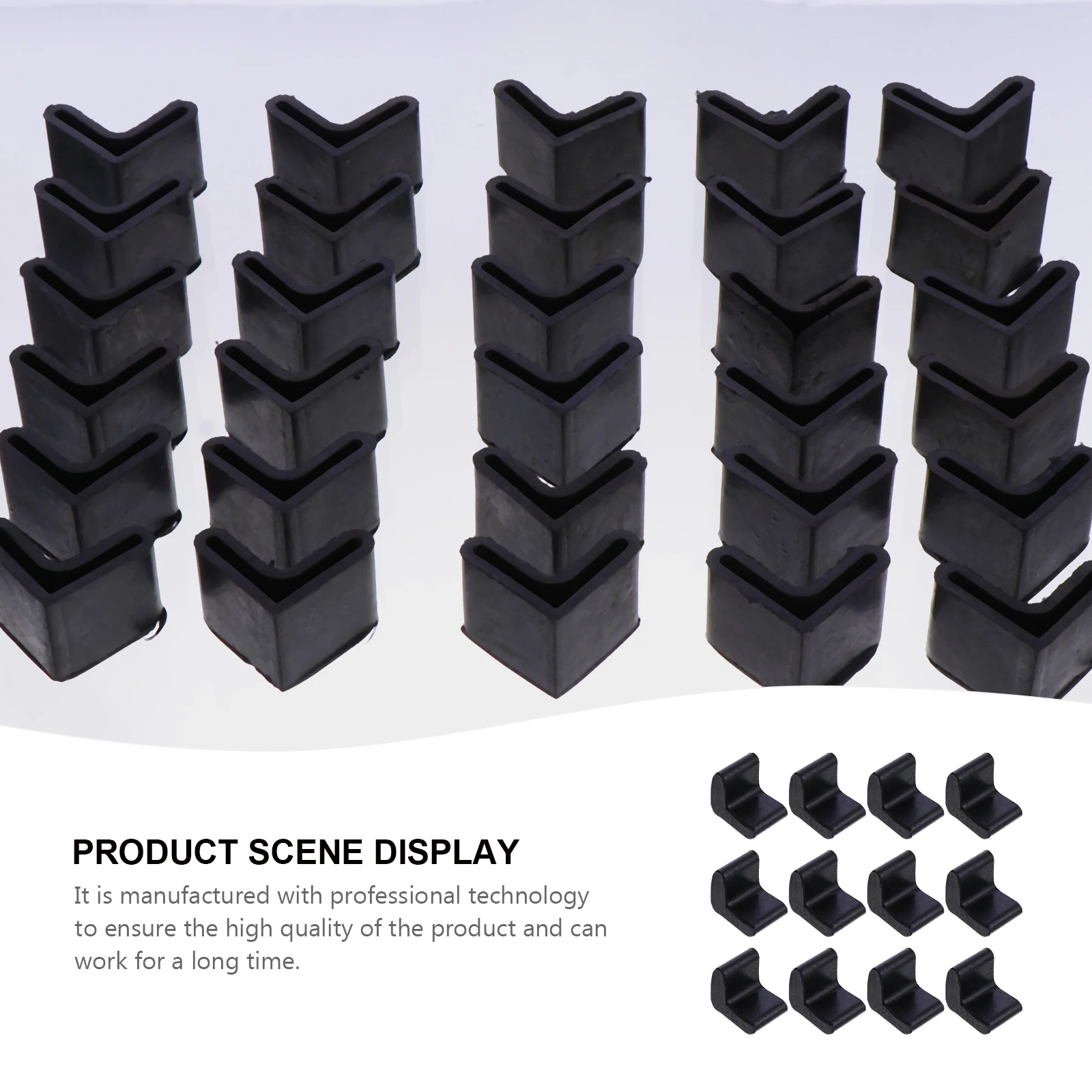 

30 Pcs Anti-slip Foot Pad Rubber Cover Protector Pads for Floors Chair Leg Feet Furniture Angle Non-slip