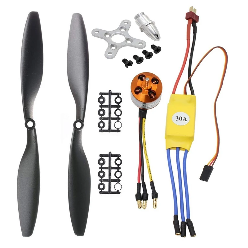 

A2212 13T 1000KV RC Brushless Motor with 30A Brushless ESC 1045 Propeller CW CCW Accessories Kit Mount for RC Plane F450 550