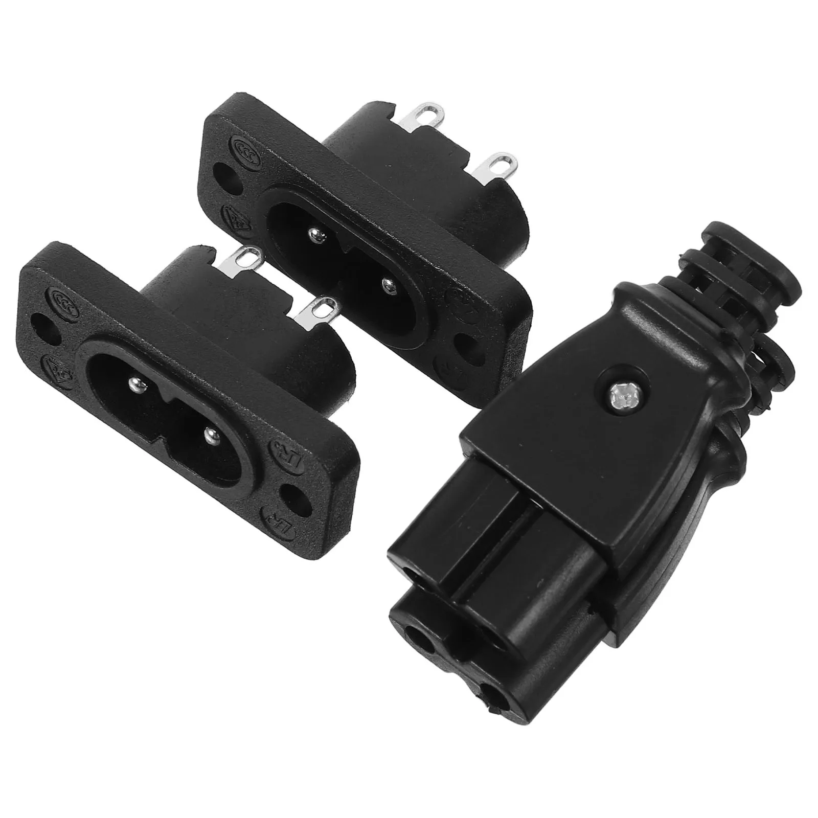 

2 Pairs 220 250V 2.5A Power Supply Connector Cable Repair Plugs Computer Abs cords replacement female male plugs