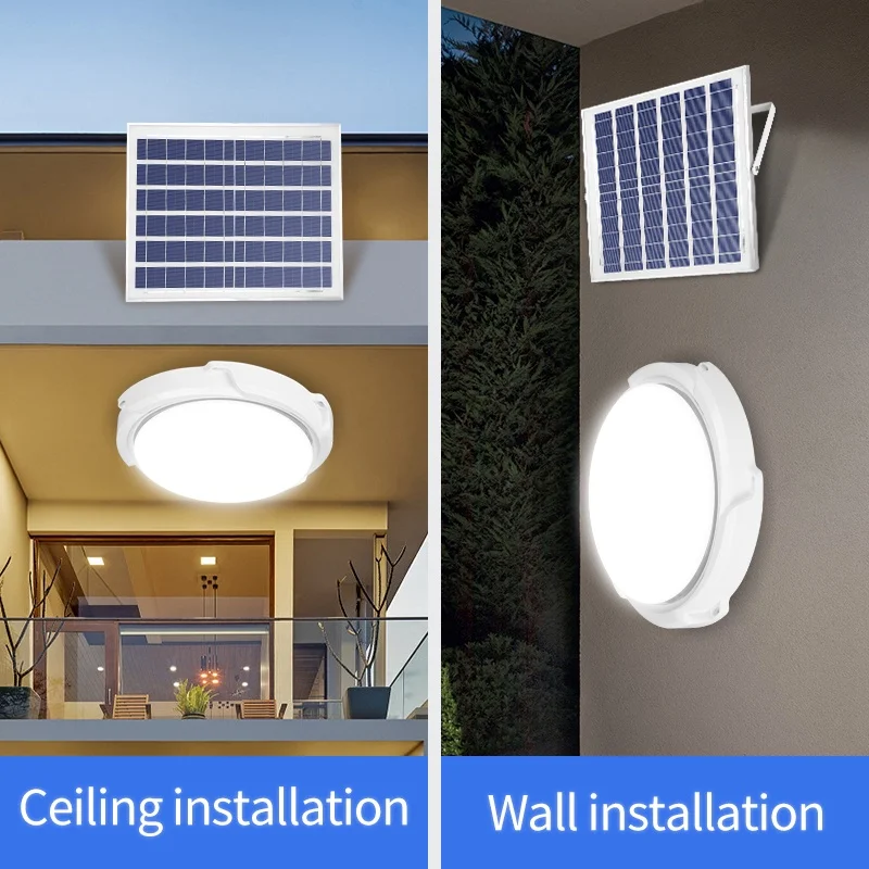 60W-500W LED Solar Ceiling Light Pendant Light Outdoor Indoor Solar-Power Lamp with Line Corridor Light for Garden Decoration