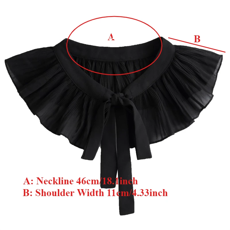 여자 여름 드레스 셔츠 여성을위한 분리형 칼라 어깨 랩 작은 케이프 가짜 칼라 흰색 레이스 거짓 칼라