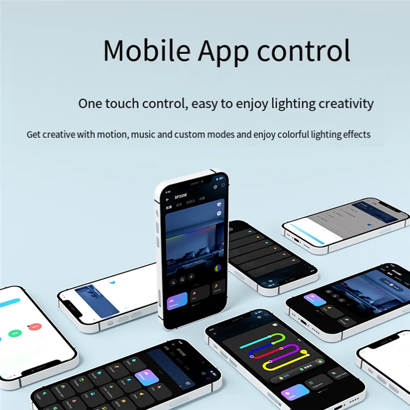 AA60-SP328E SPI LED تحكم مع شبكة بلوتوث APP اللاسلكية مكبر صوت أحادي مزامنة التحكم Foraddressable RGB Dimmer