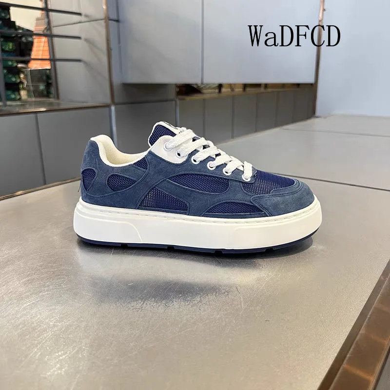 Sneakers Casual Men Original Designer Easy Matching Board Shoes Fashion Leather Breathable Height Increased Platform Sport Shoes