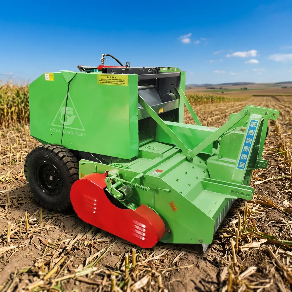 Agricultural Silage Feed Harvesting Round Baler All-in-one Machine with Gearbox 40-90HP Power for Grass and Alfalfa