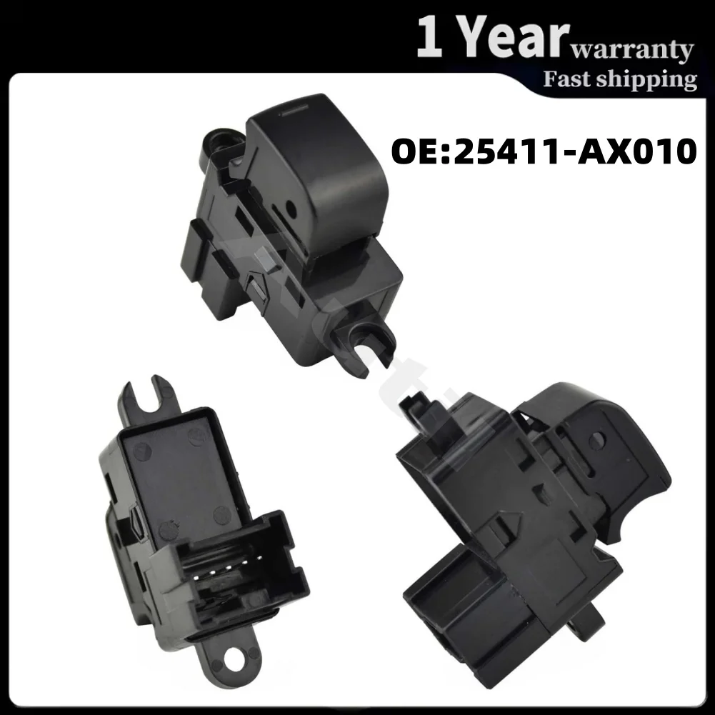 25411-AX010 Single Passenger Power Window Switch for Nissan Tiida Rogue Versa Pathfinder Glass Lifter Button Car Accessories