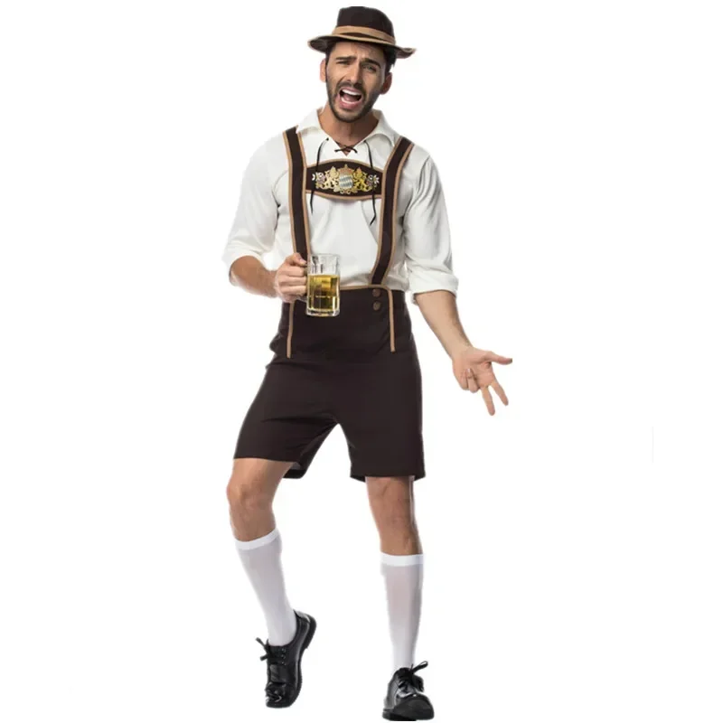 Traditioneel Oktoberfest-kostuum voor volwassenen Lederhosen Beiers Oktoberfest Duits bier herenkostuum