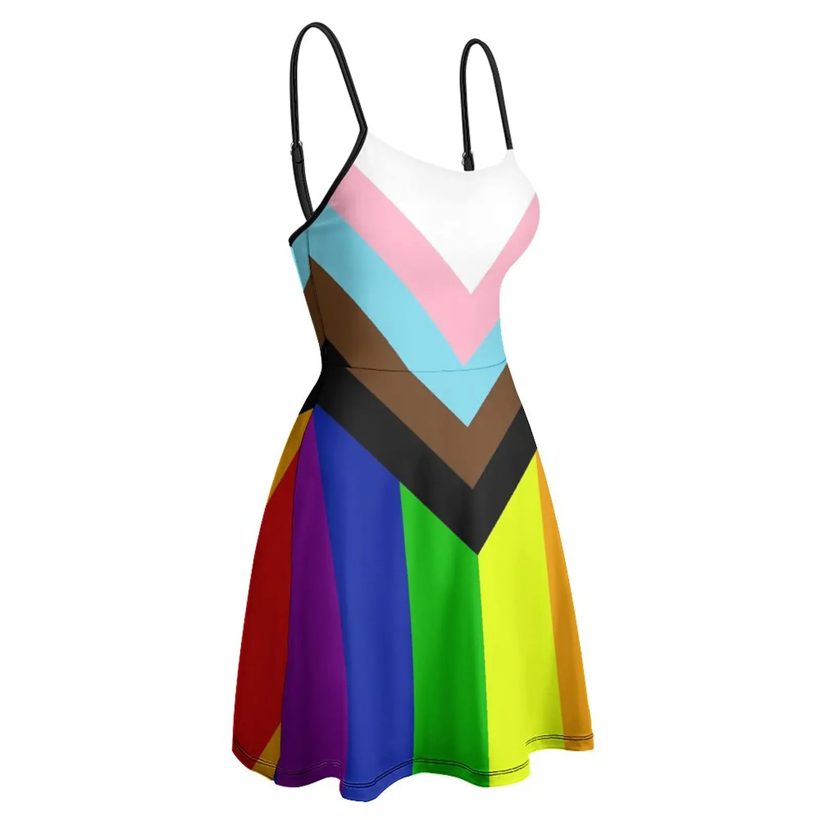 Vestido de tirantes con bandera del orgullo para mujer, ropa Sexy única, Geeky Vacations