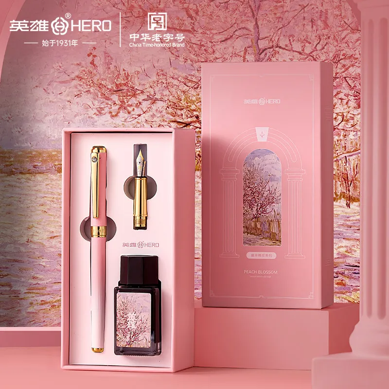 

Fountain Pen Gift Set Luxury Metal Pens with Box Presente para Homem Office Supplies Teacher Gift For women Customizable