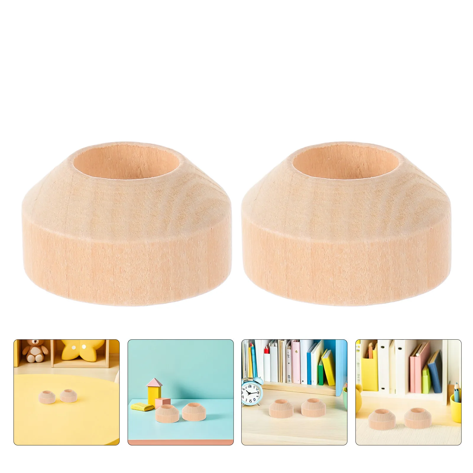 

100 шт. деревянных оснований для поделок, неокрашенные, для крепления, устойчивые, для демонстрации фигурок, креативные подставки-держатели, неокрашенные подставки-шейкеры
