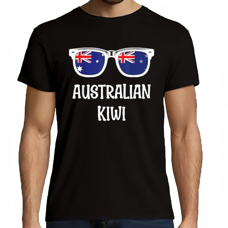 Gafas de sol australianas de Kiwi, camiseta con bandera de Nueva Zelanda de Australia, camiseta gráfica con bandera de