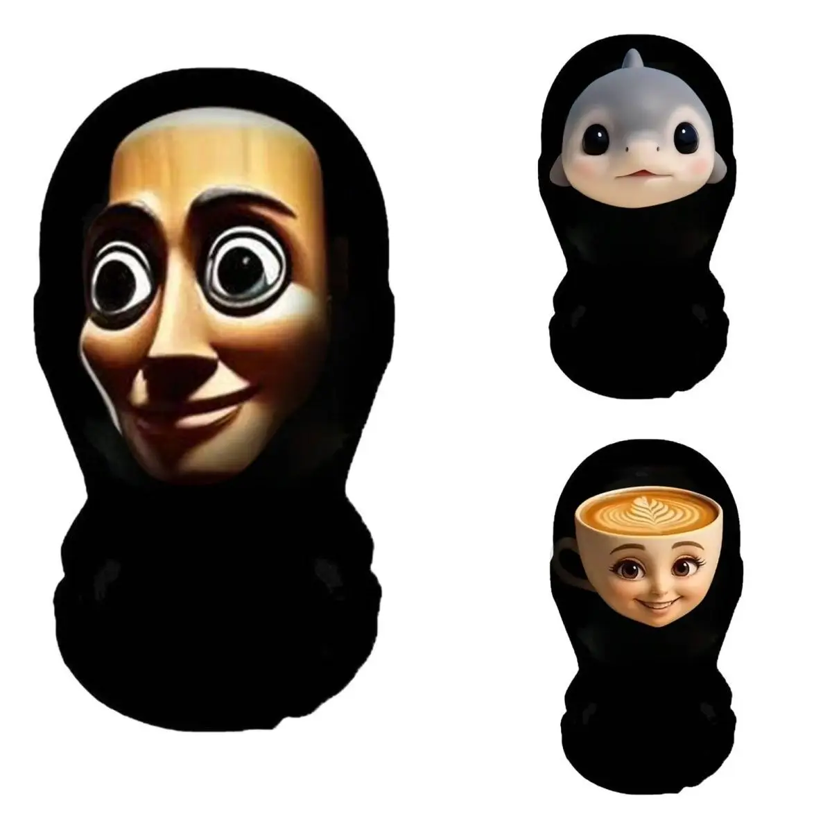 Tralalero Tralala nakrycie głowy Tungtung Sahur Brainrot Śmieszna osłona twarzy Halloween cosplay maska na twarze Klasyczne zabawki prezent Gorąca sprzedaż