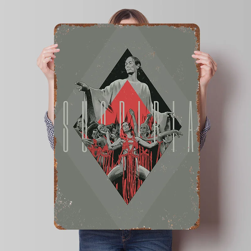 Suspiria Blechposter, individuelle Wandkunst, Vintage-Metallschilder, Retro-Blechplakette für Garagendekoration, Gaming-Setup-Dekorationen
