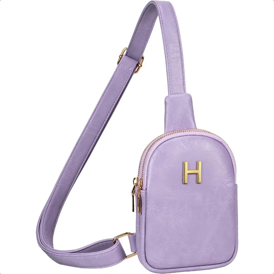 

Gifts for Teen Girls Initial Crossbody Bags for Women Girls Lightweight Mini Shoulder Bag Leather Waterproof Sling Bag Monogram