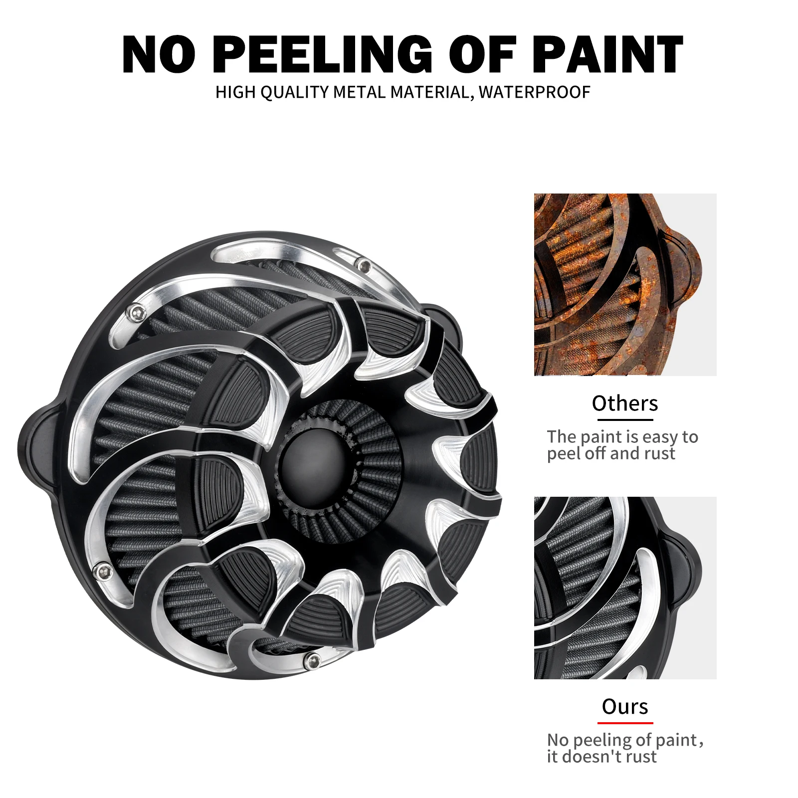 Motorcycle Intake Filter Grey Element E Style Air Filter Cleaner For Harley Touring CVO Road Street Glide 23-25 Softail Breakout