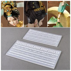 Ultra-light Clay Chinese Antique Lace Silicone Mold DIY Figure Polymer Clay Character Clothing/headwear Fondant Modeling Mold