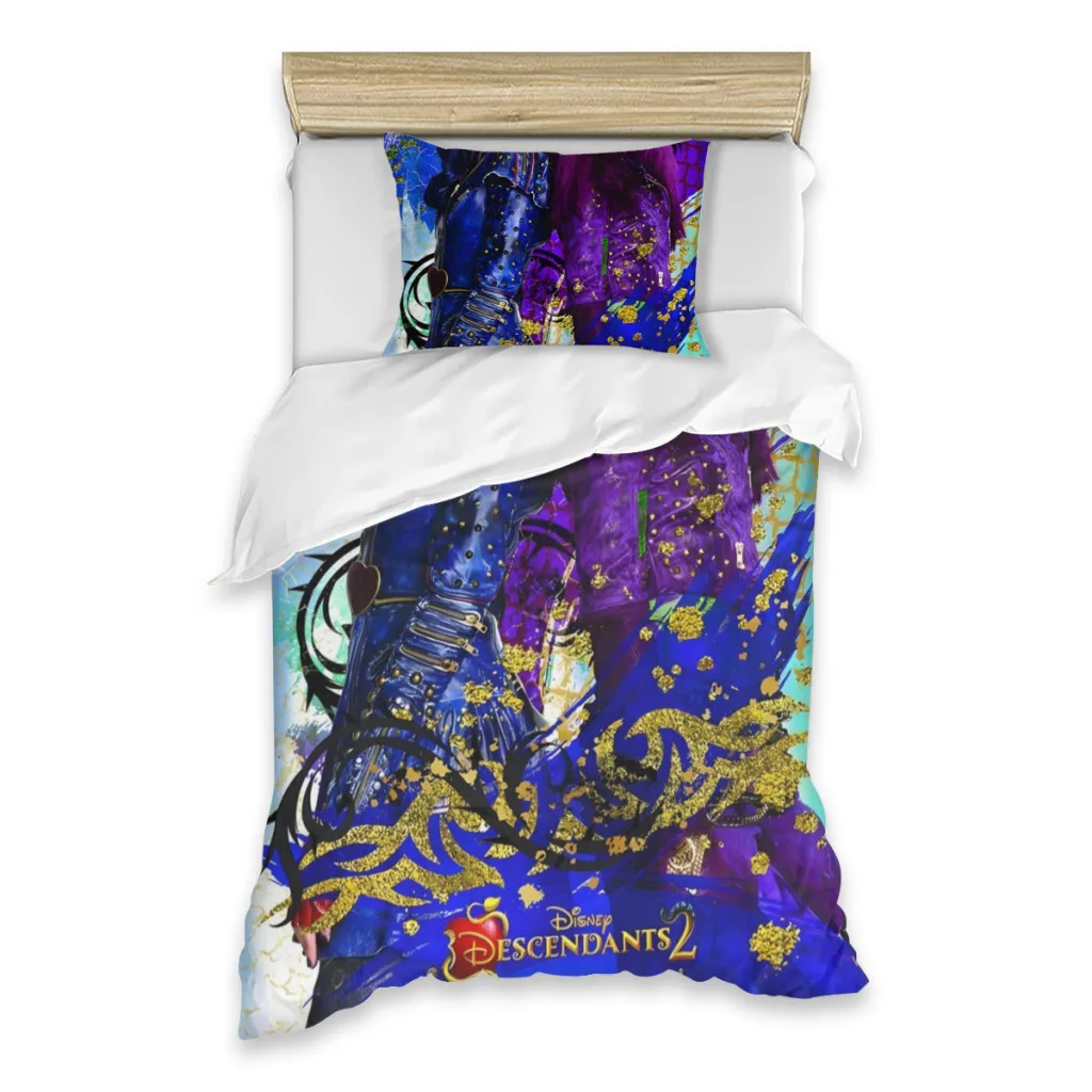 

Descendants 2 Single Bed Sheets Set Complete Case Single Linen Quilt Cover