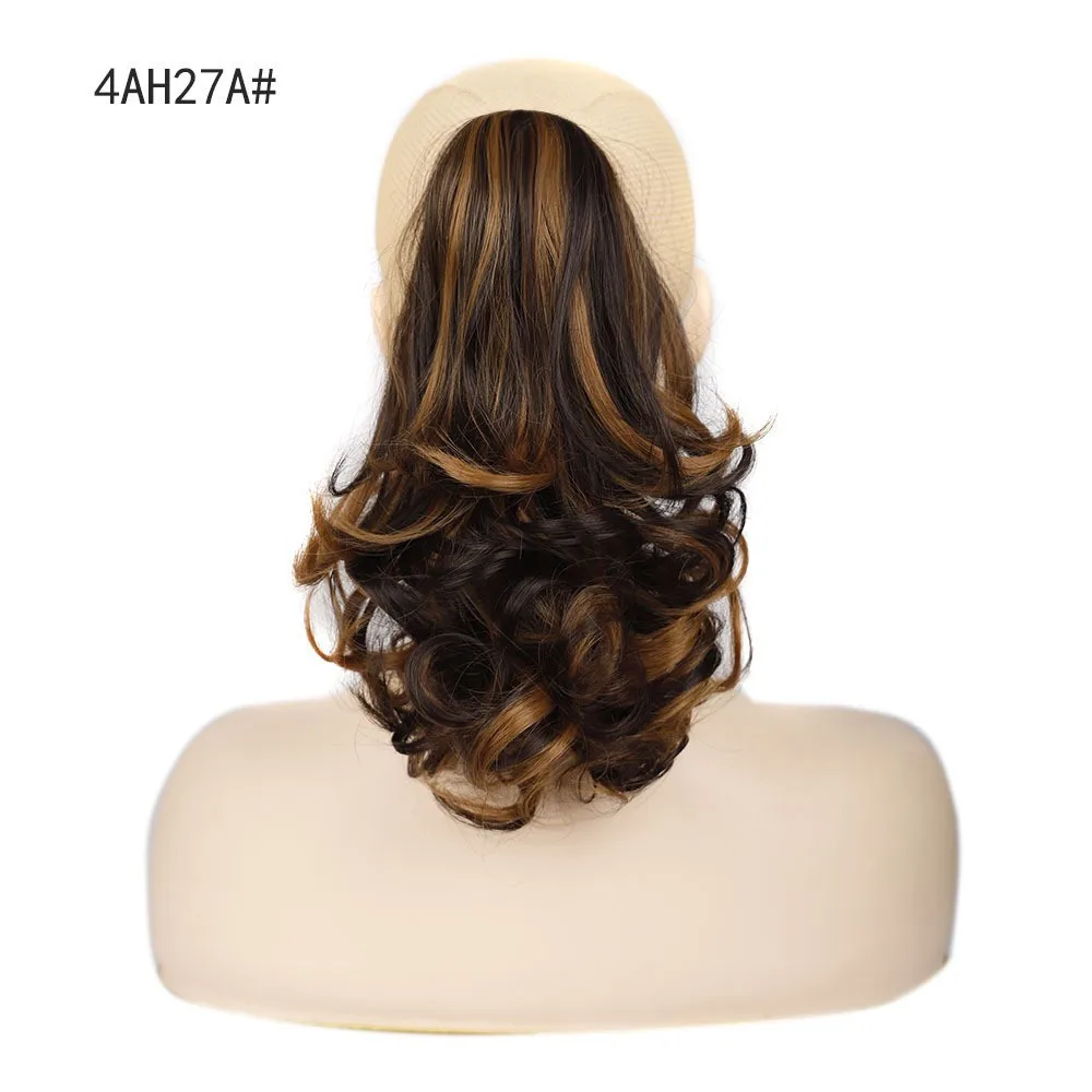 12 Zoll Lockiger Clip-In Pferdeschwanz Haarverlängerung Langes Welliges Synthetisches Haarteil Voluminöser Clip-In Pferdeschwanz für Damen Partykleidung – Detail 6