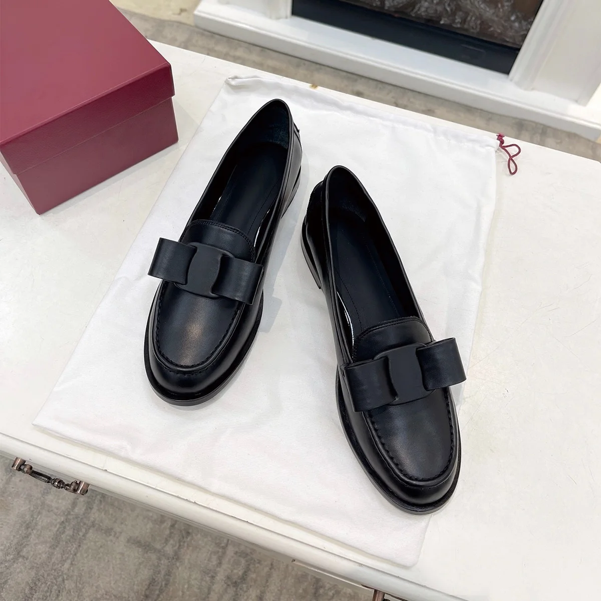 2026 High Quality Autumn women shoes bow decor slip‑on walking footwear comfortable daily wear ch24102816