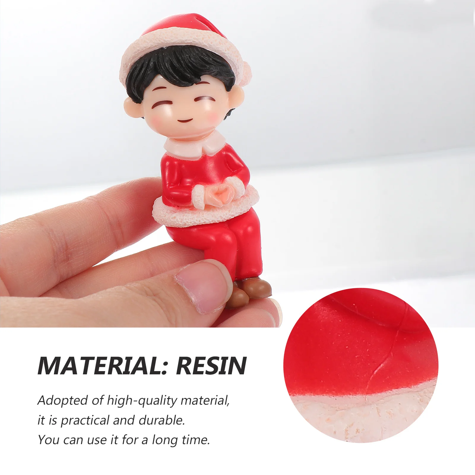 

6pcs Eco Bottle Figurines Mini Resin Ornaments For Desktop Christmas Decor Diy Bottle Landscaping Decor Micro Landscape Decors