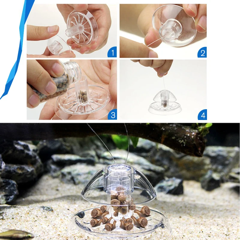 Plastic Snail Trap Catcher Leech Planaria Pest Catch Box Fish Tank Snail Remover Aquarium Environment Clean Tool Accessories