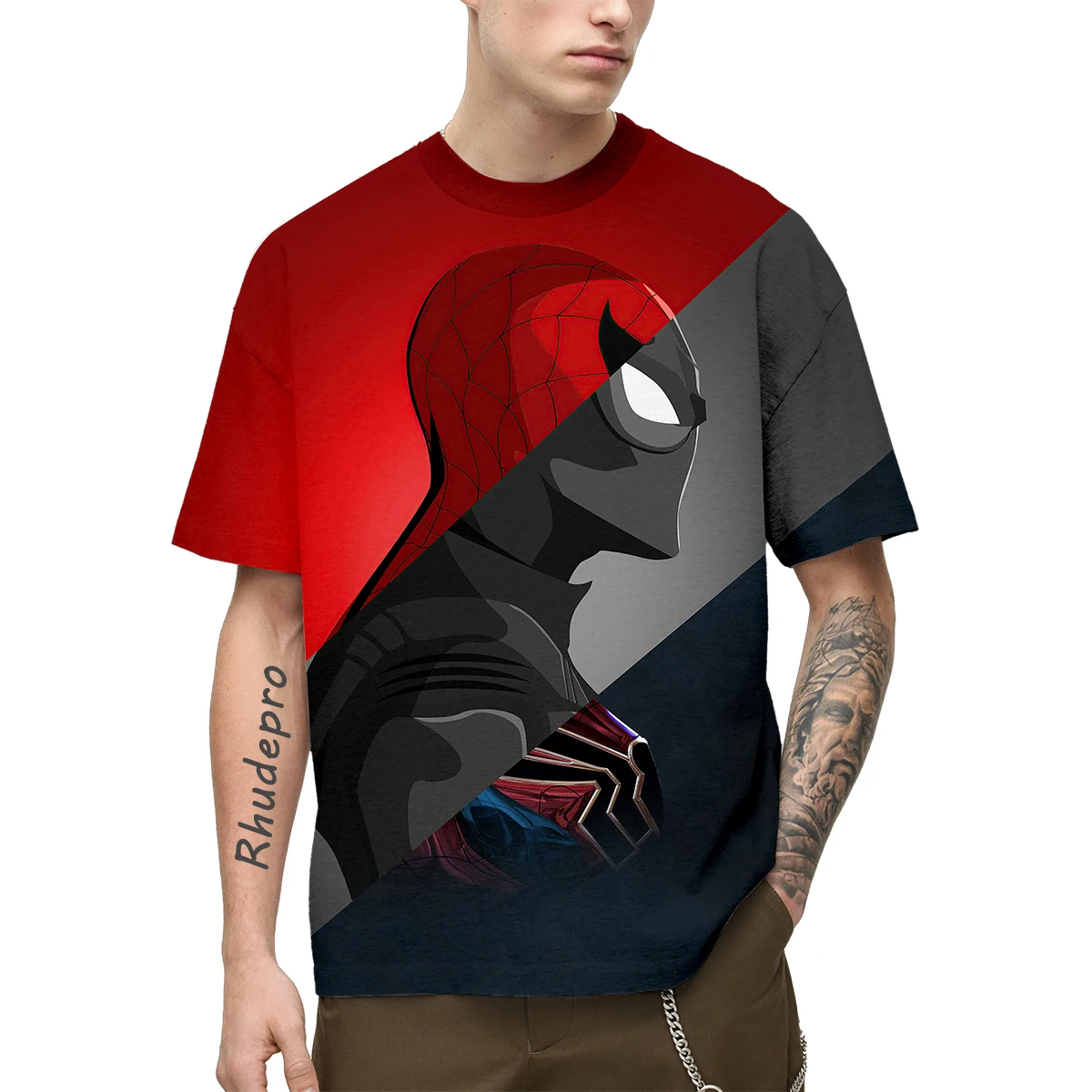 Miniso 2024 T-shirt Superhero Spiderman Deadpool kemeja bayi laki-laki T-shirt pakaian anak-anak pakaian anak laki-laki balita Tee Atasan