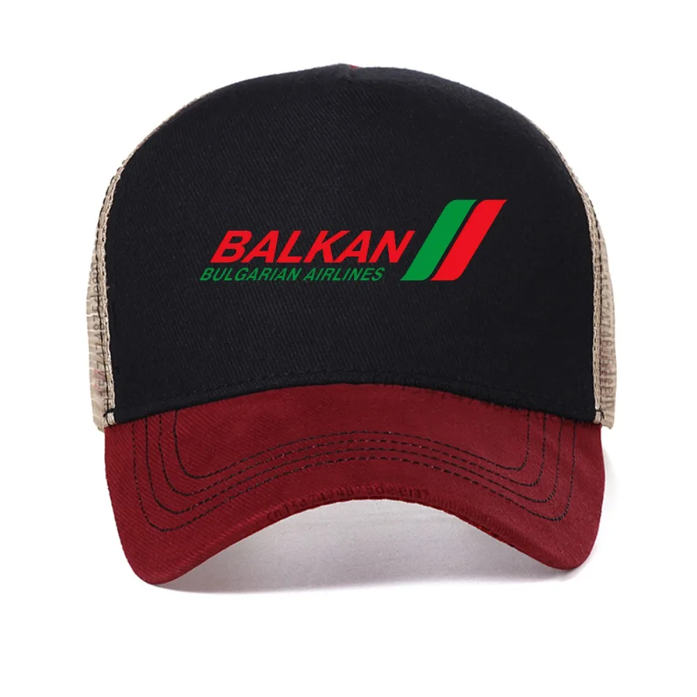 

Bulgarian Airline Bulgaria Airlines cap Fashion Retro Adjustable breathable Snapback Caps outdoor adjustable mesh trucker hats